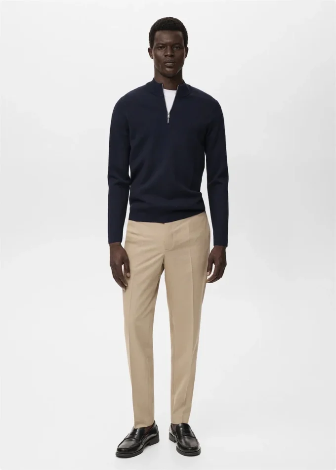 Maglione lavorato a maglia con collo Perkins Maglione lavorato a maglia con collo Perkins