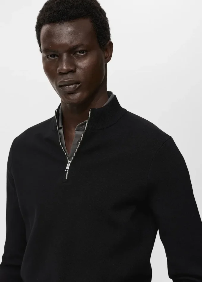 Maglione lavorato a maglia con collo Perkins Maglione lavorato a maglia con collo Perkins