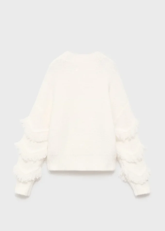 Maglione lavorato a maglia con frange Maglione lavorato a maglia con frange