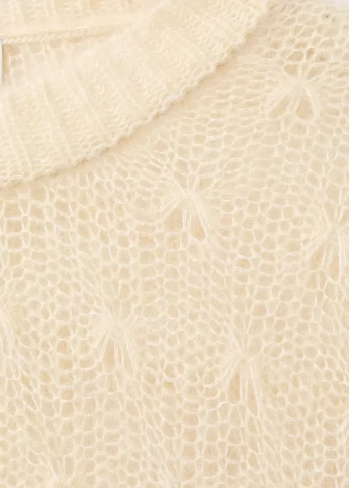 Maglione lavorato a maglia con motivo traforato Maglione lavorato a maglia con motivo traforato