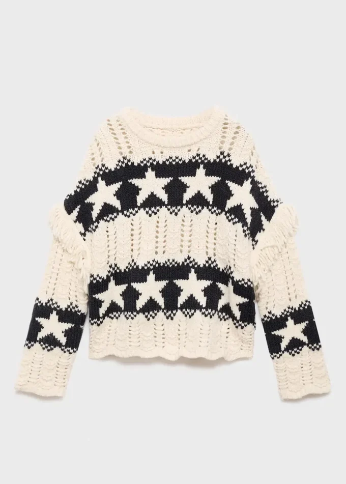 Maglione lavorato a maglia con stelle Maglione lavorato a maglia con stelle