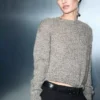 Maglione lavorato a maglia in lurex maculato Maglione lavorato a maglia in lurex maculato