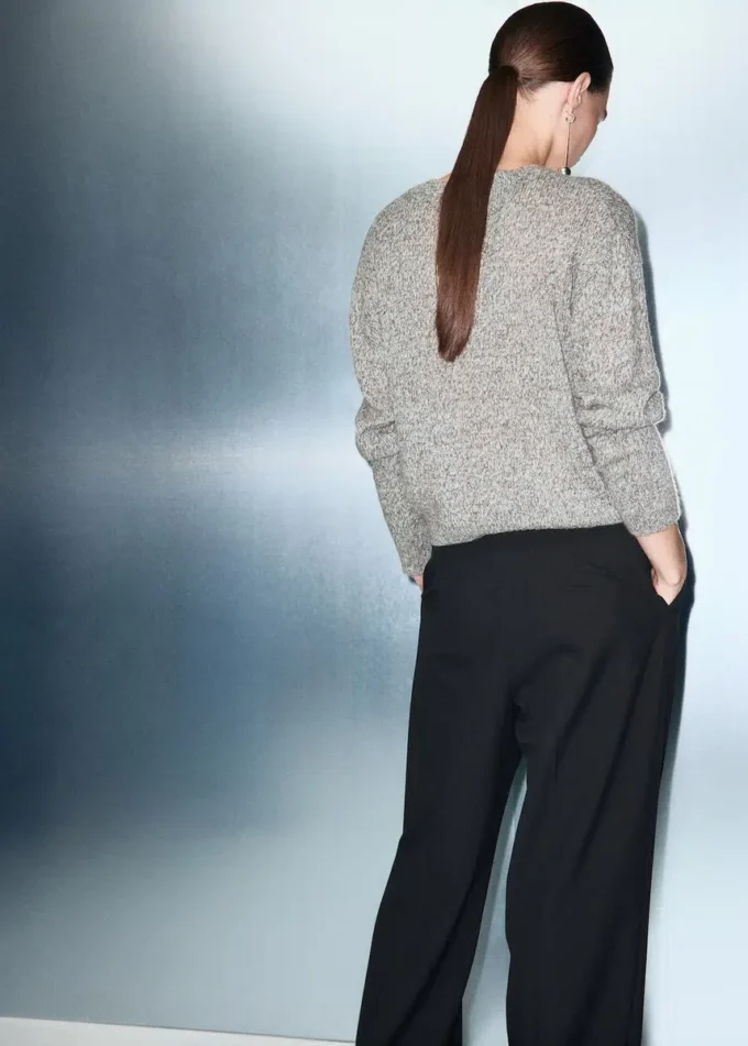 Maglione lavorato a maglia in lurex maculato Maglione lavorato a maglia in lurex maculato