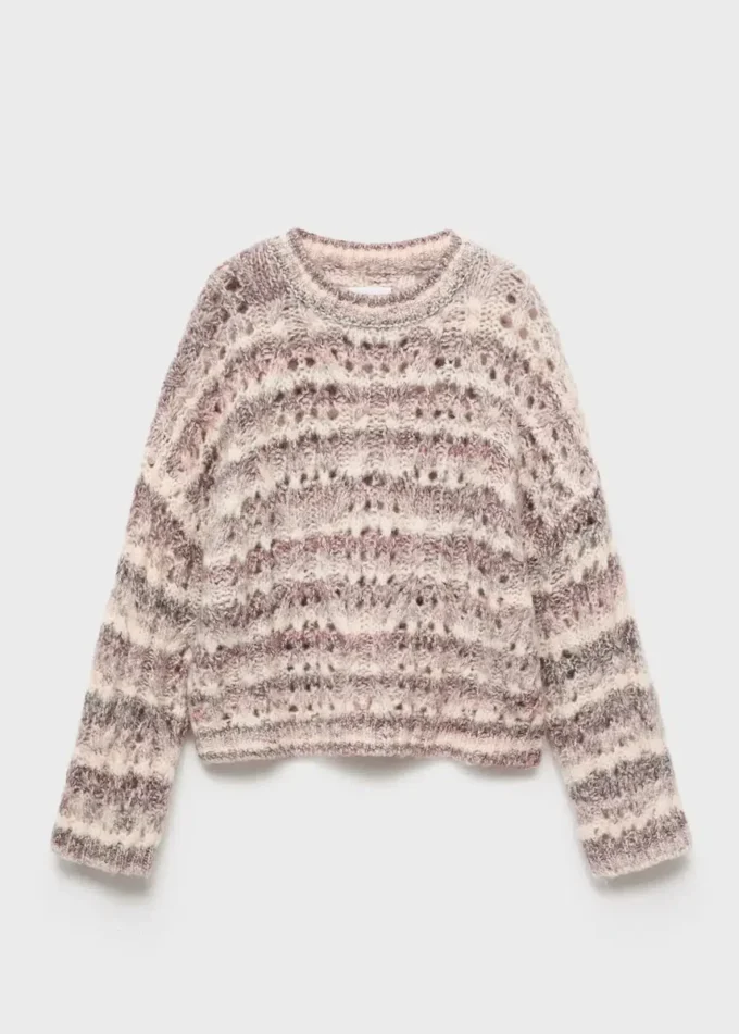 Maglione lavorato a maglia marmorizzato Maglione lavorato a maglia marmorizzato