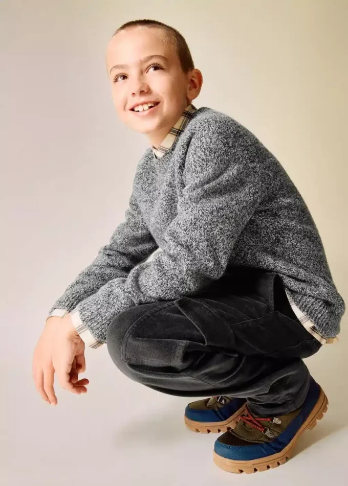 Maglione lavorato a maglia marmorizzato Maglione lavorato a maglia marmorizzato