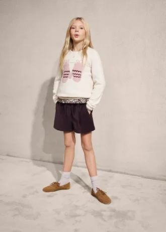 Maglione lavorato a maglia ricamato