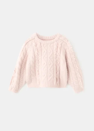 Maglione lavorato a treccia