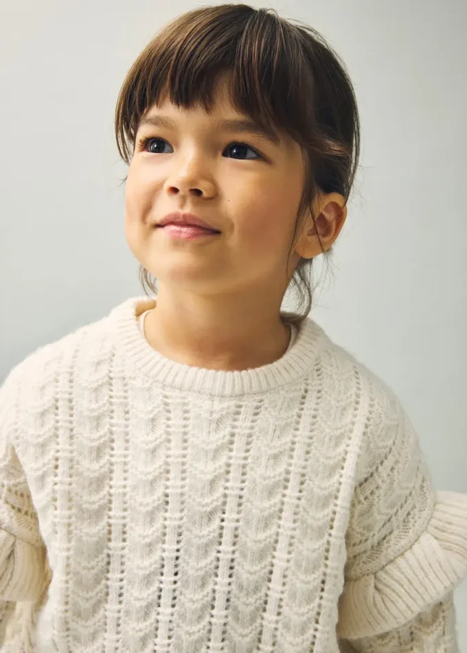 Maglione lavorato a volant Maglione lavorato a volant