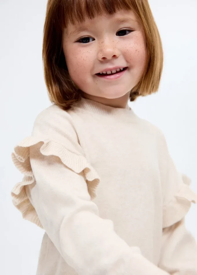 Maglione lavorato a volant Maglione lavorato a volant