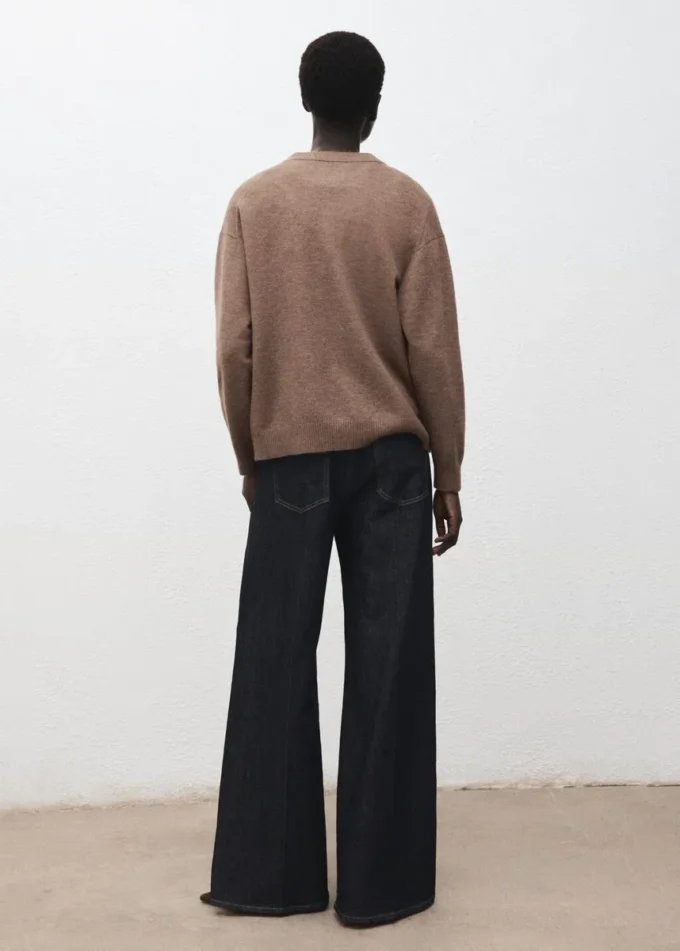 Maglione oversize con bordi a costine Maglione oversize con bordi a costine