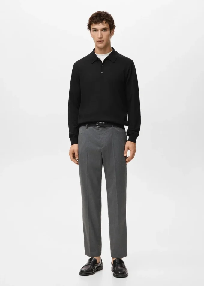 Maglione polo 100% lana merino Maglione polo 100% lana merino