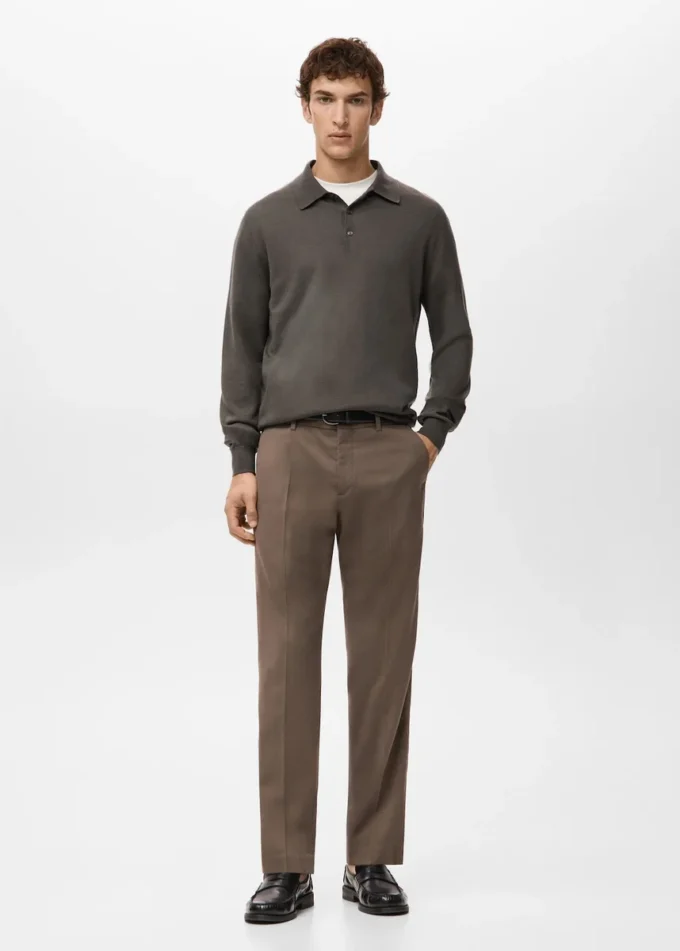 Maglione polo 100% lana merino Maglione polo 100% lana merino