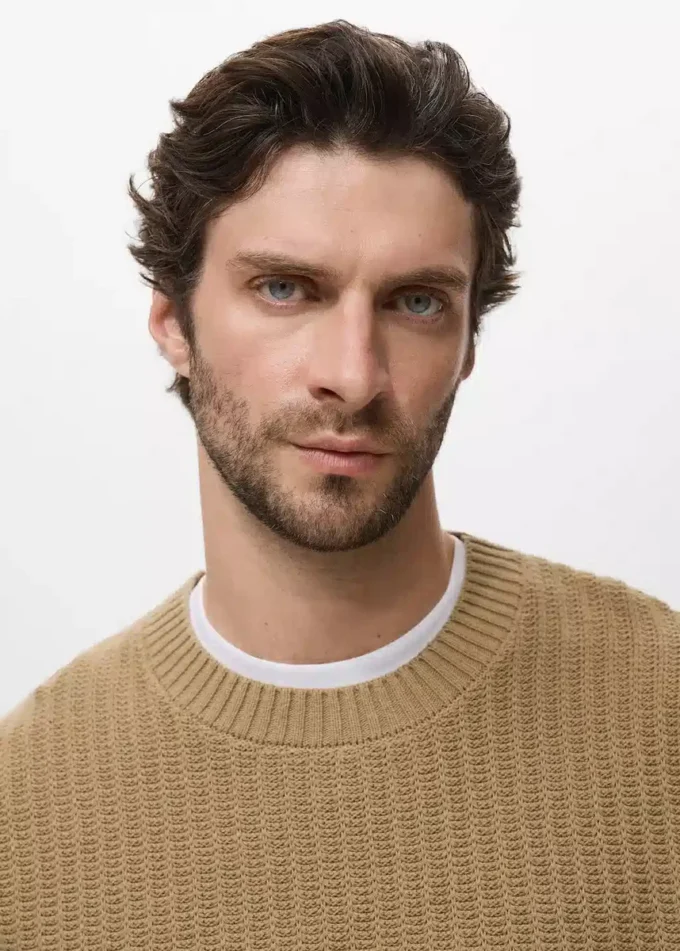 Maglione strutturato 100% cotone Maglione strutturato 100% cotone