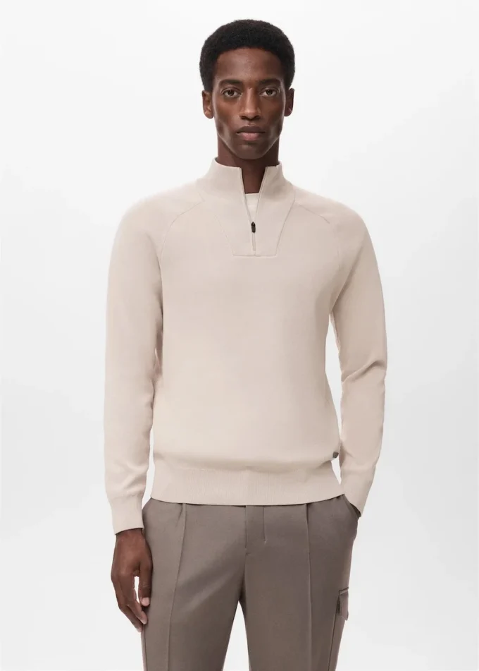 Maglione traspirante con collo a zip Maglione traspirante con collo a zip