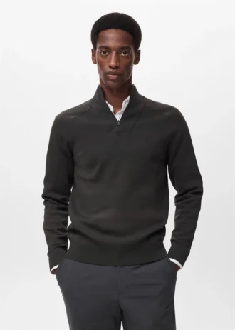 Maglione traspirante con collo a zip