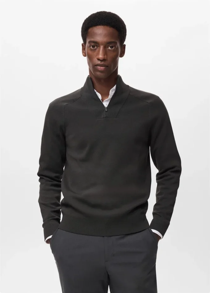 Maglione traspirante con collo a zip Maglione traspirante con collo a zip