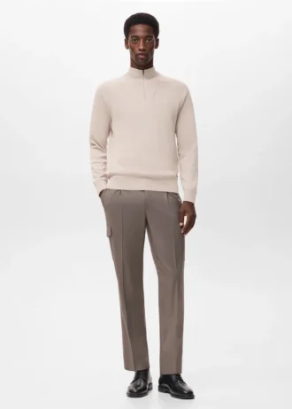 Maglione traspirante con collo a zip