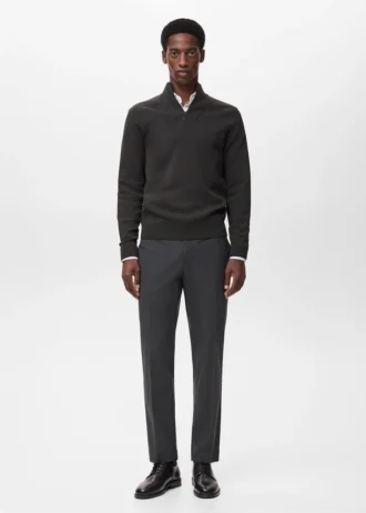 Maglione traspirante con collo a zip