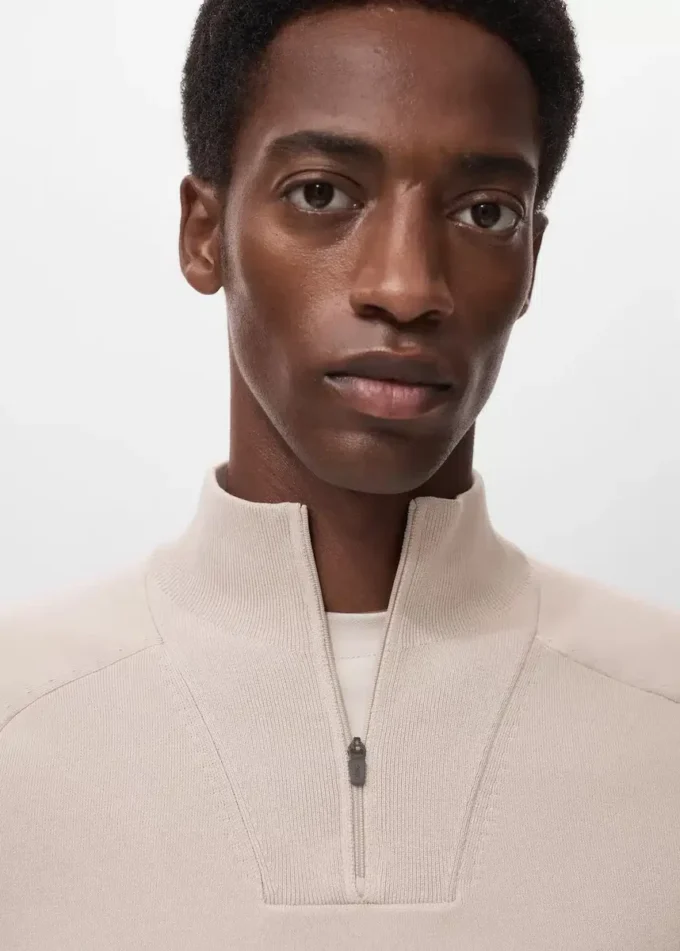 Maglione traspirante con collo a zip Maglione traspirante con collo a zip