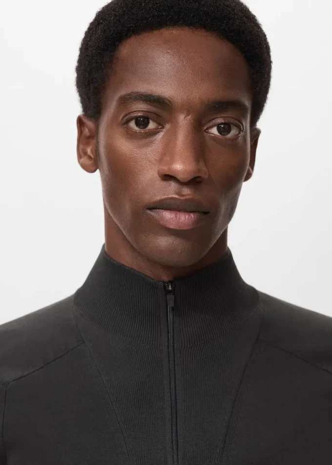 Maglione traspirante con collo a zip Maglione traspirante con collo a zip