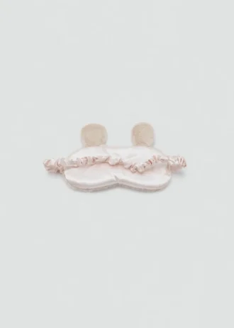 Mascherina per gli occhi con stampa animalier effetto pelliccia