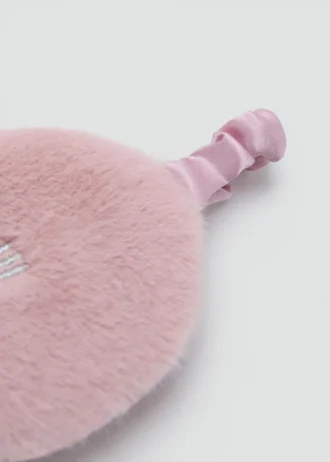 Mascherina per gli occhi con stampa animalier effetto pelliccia Mascherina per gli occhi con stampa animalier effetto pelliccia