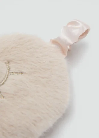 Mascherina per gli occhi con stampa animalier effetto pelliccia