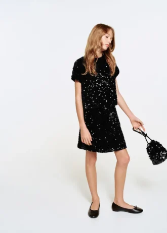 Mini borsa con paillettes