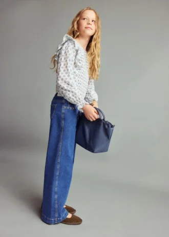 Camicetta con volant stampati