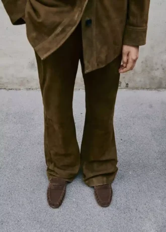 Mocassini in pelle scamosciata