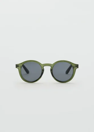 Occhiali da sole con montatura semitrasparente