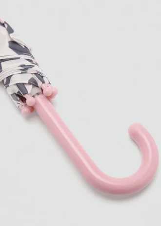 Ombrello con stampa leopardata e orecchie