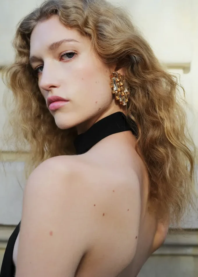 Orecchini combinati con cristalli Orecchini combinati con cristalli