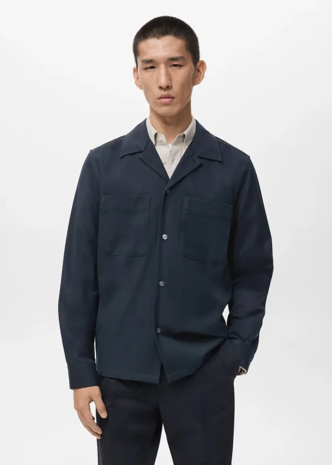 Overshirt dalla vestibilità regolare con tasca Overshirt dalla vestibilità regolare con tasca