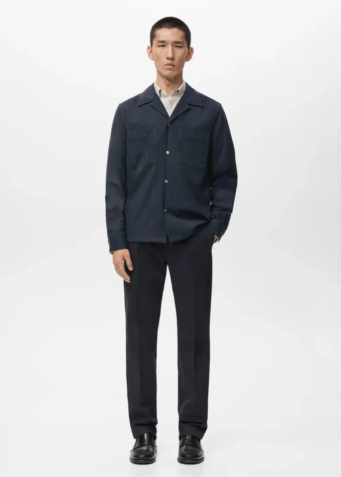 Overshirt dalla vestibilità regolare con tasca Overshirt dalla vestibilità regolare con tasca