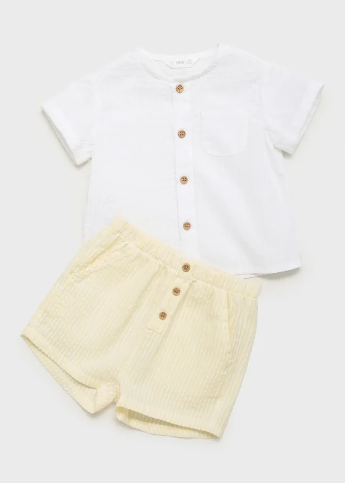 Pantaloncini a righe testurizzati Pantaloncini a righe testurizzati