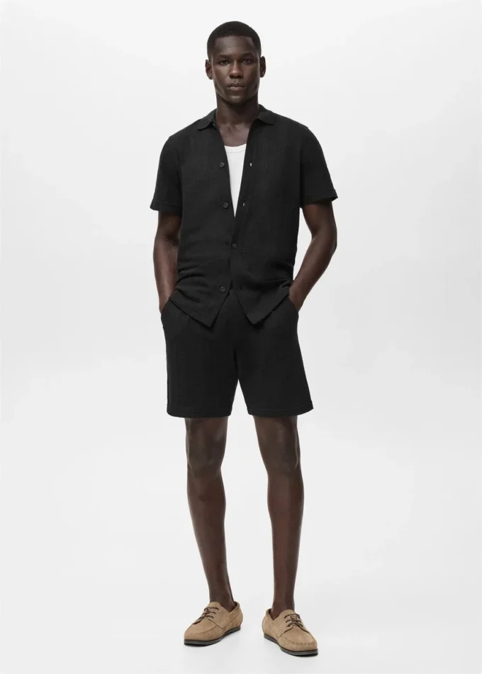 Pantaloncini in maglia strutturata Pantaloncini in maglia strutturata