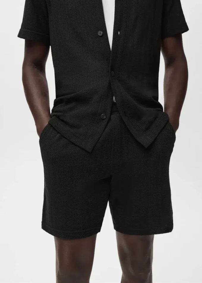 Pantaloncini in maglia strutturata Pantaloncini in maglia strutturata