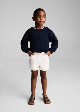 Pantaloncini paperbag in denim