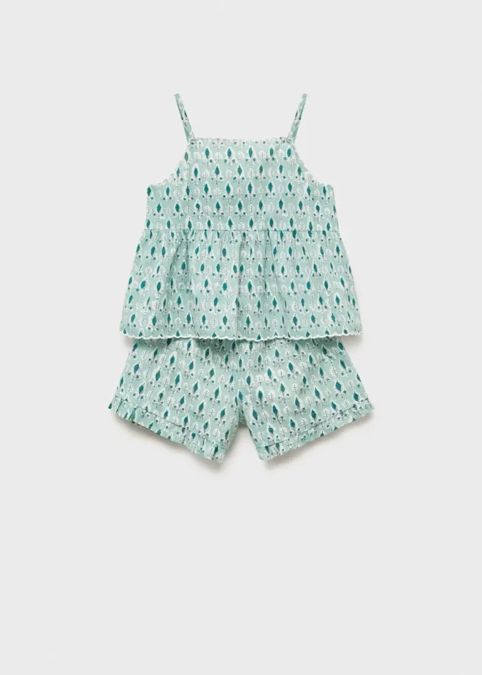 Pantaloncini pigiama con volant