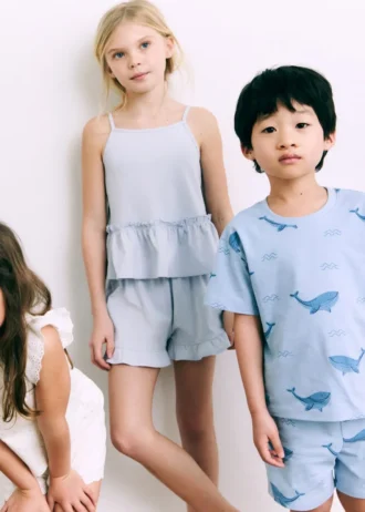 Pantaloncini pigiama con volant