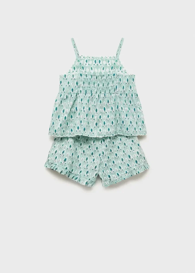 Pantaloncini pigiama con volant