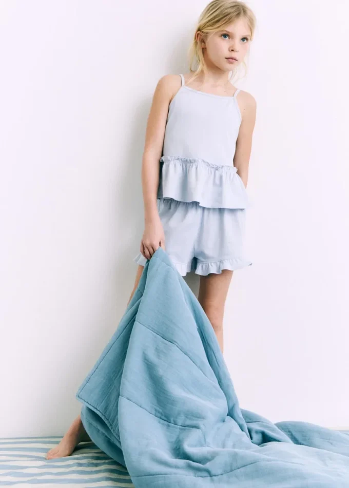 Pantaloncini pigiama con volant Pantaloncini pigiama con volant