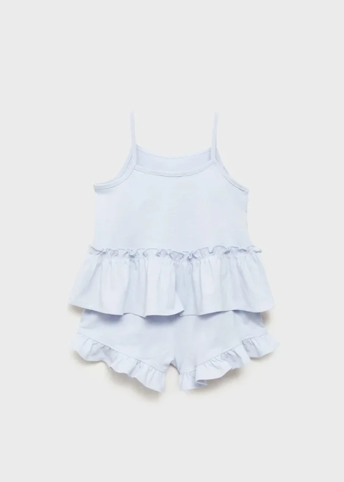 Pantaloncini pigiama con volant