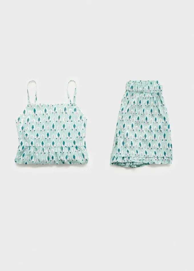 Pantaloncini pigiama con volant