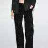 Pantaloni a gamba dritta con paillettes Pantaloni a gamba dritta con paillettes