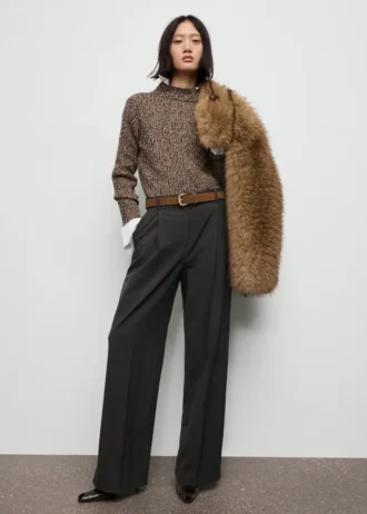 Pantaloni a pieghe a quadri