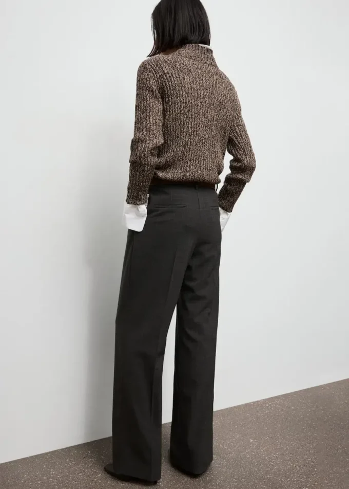 Pantaloni a pieghe a quadri Pantaloni a pieghe a quadri