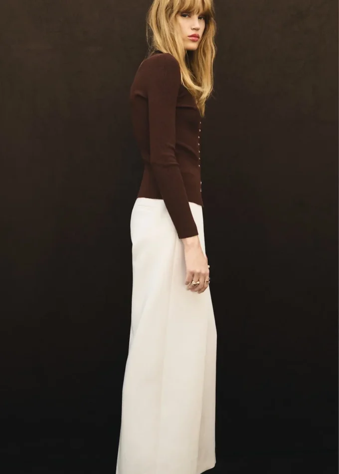 Pantaloni a pieghe con zip Pantaloni a pieghe con zip