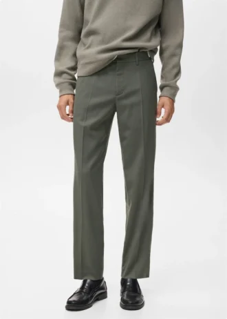 Pantaloni a pieghe dalla vestibilità regolare